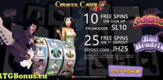 conquer casino free spins