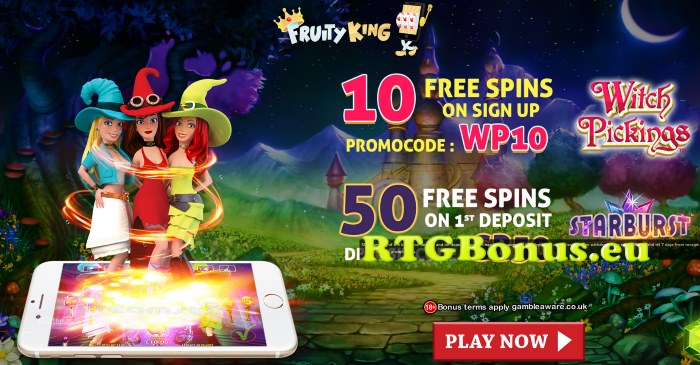 fruity king free spins